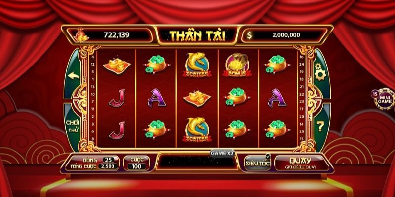 Giao diện game thần tài nổ hũ hấp dẫn 